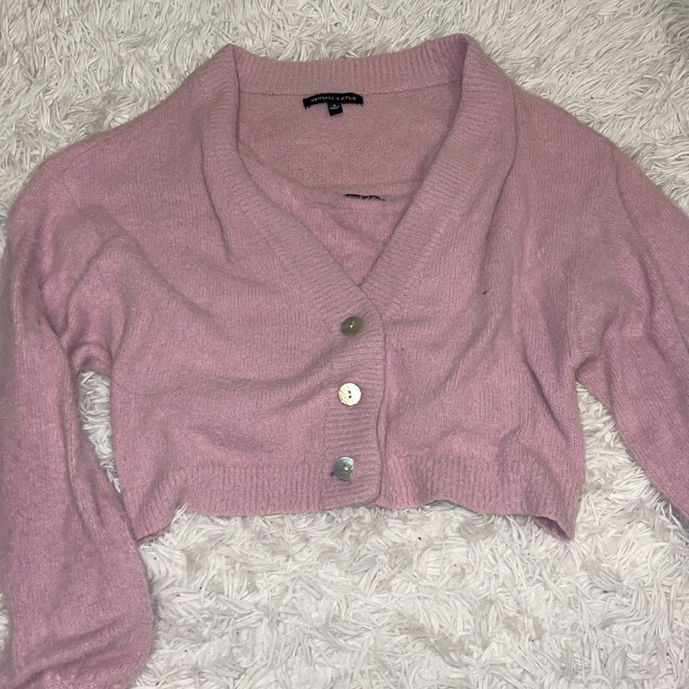 Kendall & Kylie Cable Tank Top and Cardigan (Cardigan Size: S, Tank Size: S)